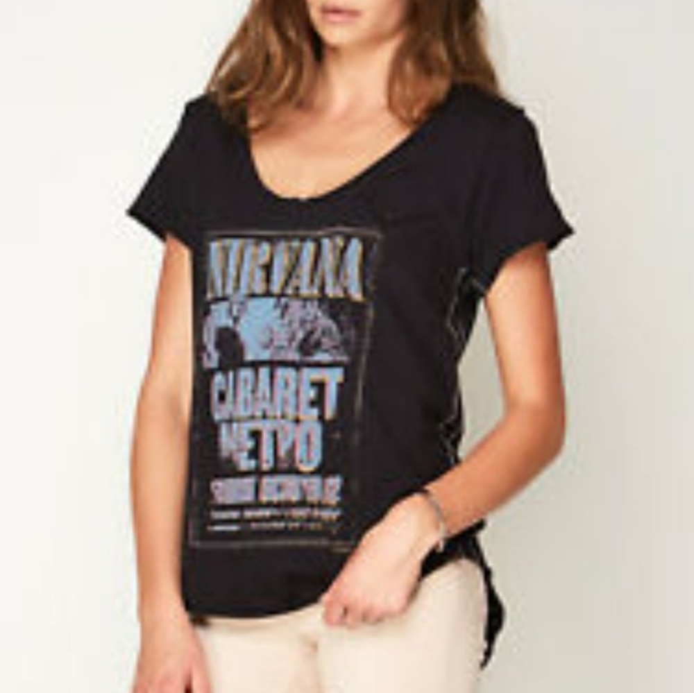 Trunk Ltd. x Free People Nirvana Cabaret Metro graphic band tee XS/S NWT